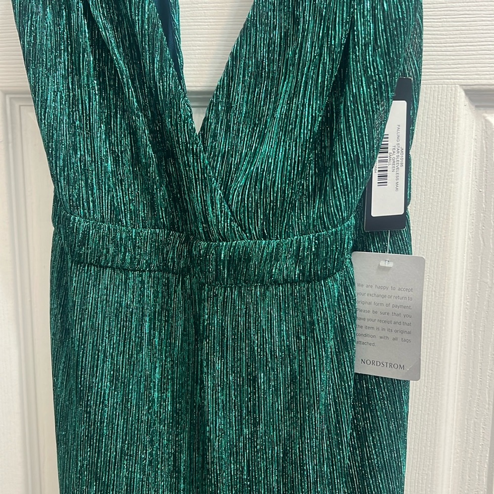 Falling Star Sleeveless Maxi Dress - Jade - Small